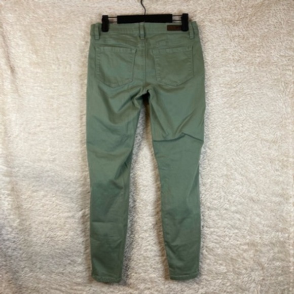 Rsq‎ Womens Miami Jeggings Green Pockets Ankle Zipper Flat Front Denim Juniors 7 - Picture 6 of 12